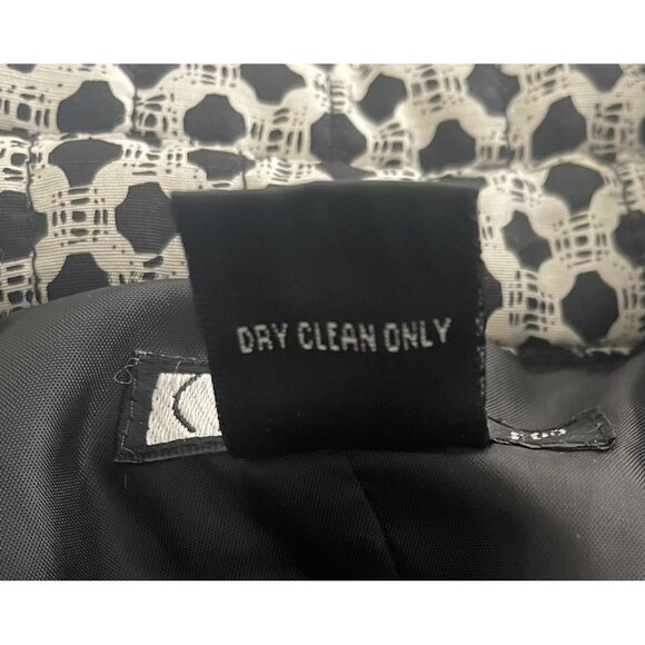 VTG‎ Carole Little Women’s Black White Silk Blend Jacket XL Work * Evening - Picture 7 of 8